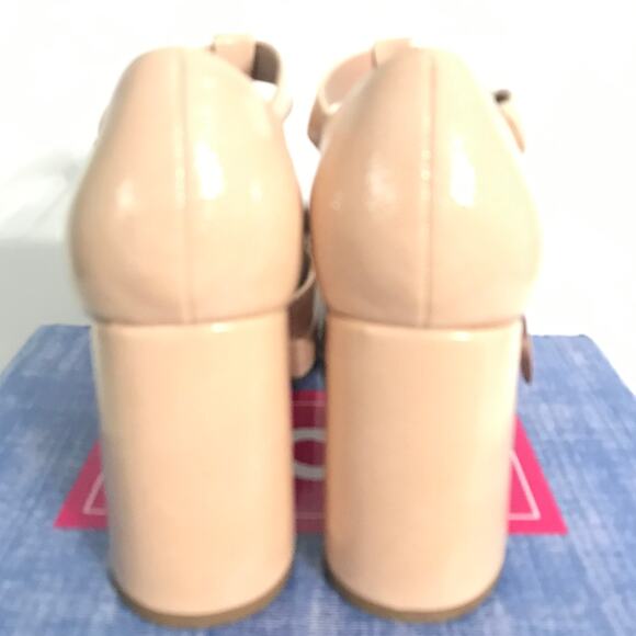 Pop Shoes Size 11 Womens Platform Mary Jane Heels Tan New With Box Eleven Buckle - Picture 8 of 12